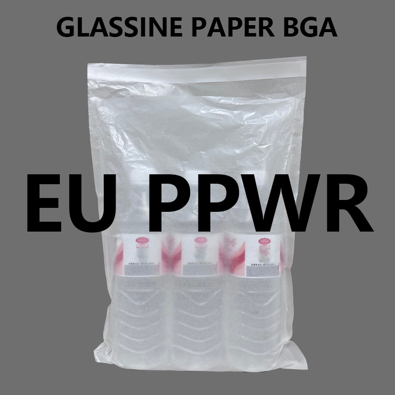 Упаковка 100% чистого бумажного бумажного пакета пергамина ЕС PPWR готовая изготовленная на заказ пластиковая свободная